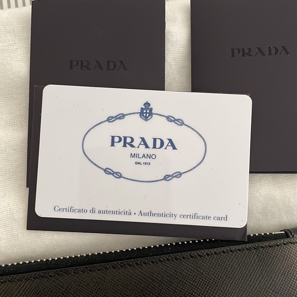Authentic Prada Saffiano Lux Pochette with Snap lock (Excellent Condition) - Picture 8 of 12